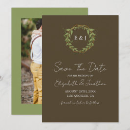 Reserve A Data Botanical Wreath Earth Tone Wedding