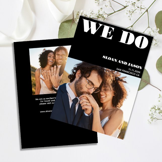 Reserve A Data Branco Negro Simplístico Fazemos Foto Para Salvar  (Criador carregado)