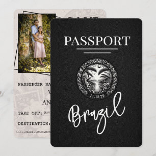 Reserve A Data Brasil Negro Passaporte Salvar Data
