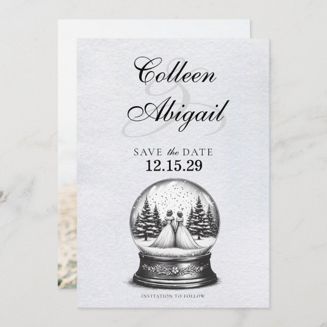 Reserve A Data Brides Snow Globe (Frente/Verso)