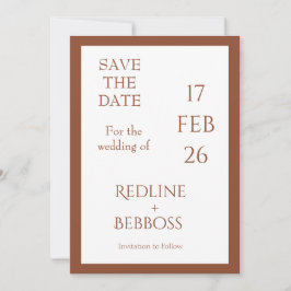 Reserve A Data Bright Copper Elegant Modern Wedding