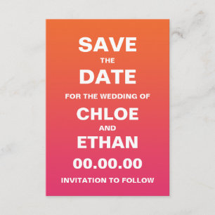 Reserve A Data Bright Ombre Wedding the Date