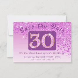 Reserve A Data Brilhante Rosa para aniversário de 30 anos