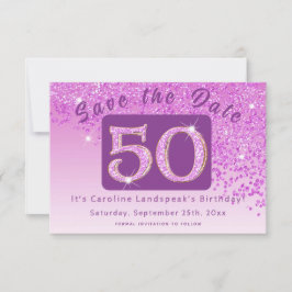 Reserve A Data Brilhante Rosa para o 50º aniversário