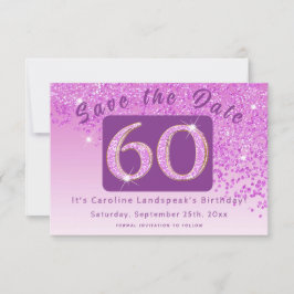 Reserve A Data Brilhante Rosa para o 60º aniversário