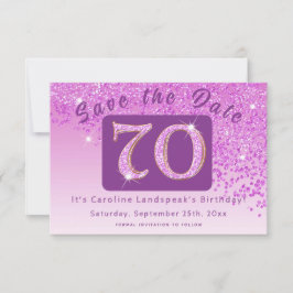 Reserve A Data Brilhante Rosa para o Aniversário de 70