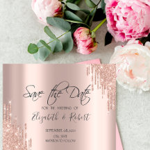 Brilhantes Gotas de Glitter Rosa Chic para Salvar