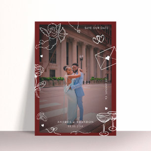 Reserve A Data Brincadeira Desenhou 2 Foto Diversão Casamento Esc