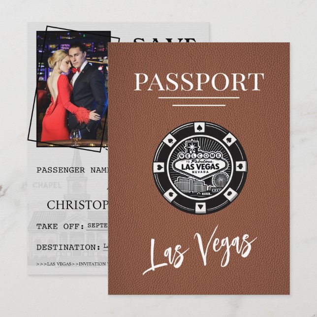 Reserve A Data Brown Las Vegas Passaporte Salvar A Data (Frente/Verso)