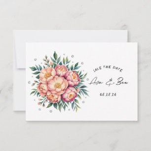 Reserve A Data Buquê de Pêssego Elegante com Casamento de Ouros
