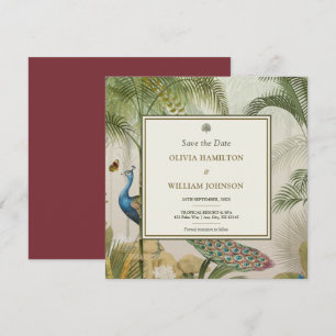 Reserve A Data Burgandy Square Tropical Peacock Palm