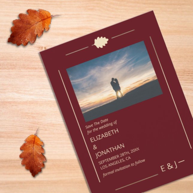 Reserve A Data Burgundy Autumn Wedding (Criador carregado)