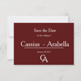Reserve A Data Burgundy Bliss: Versão 3 Salve a Data