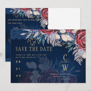 Reserve A Data Burgundy Blue Floral Lace Nave SAVE DATA