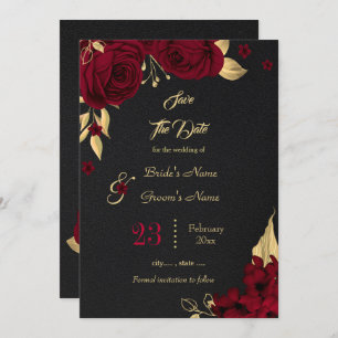 Reserve A Data burgundy & gold floral black salvar data