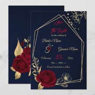 Reserve A Data burgundy & gold floral marinho azul geométrico