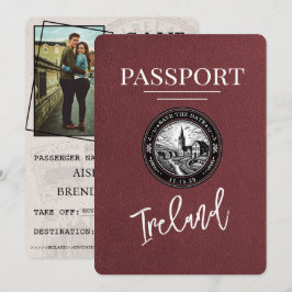 Reserve A Data Burgundy Irlanda Passaporte Salvar Data