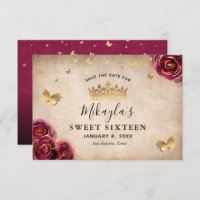 Burgundy Plum Dourado Rosa, Pergaminho Elegante