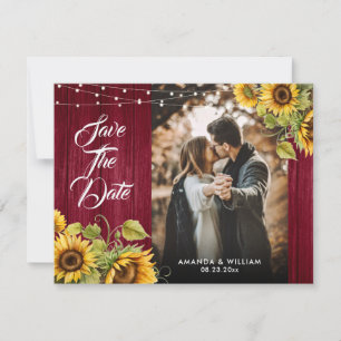 Reserve A Data Burgundy Red Wood Sunflower Photo