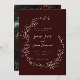 Reserve A Data Burgundy Wreath Fine Art Painting