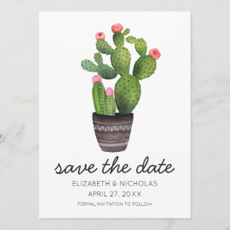 Reserve A Data Cactus Floral Rosa - Salve A Data