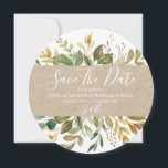 Reserve A Data Caiu do Casamento de Verão com Folha Verde de Água<br><div class="desc">Watercolor Green Leaf Summer Wedding Salve a data Consulte nossa loja para ver o convite correspondente,  RSVP e muito mais.</div>