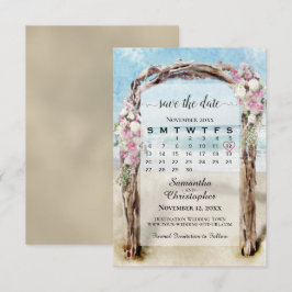 Reserve A Data Calendário Árvore de Praia de Madeira Flutuante Fl