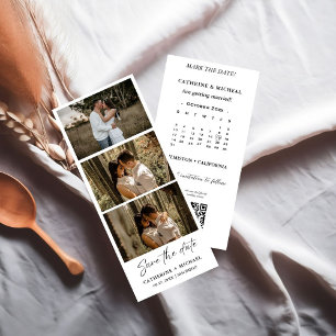 Reserve A Data Calendário Casamento Foto da faixa de fotos Salvar