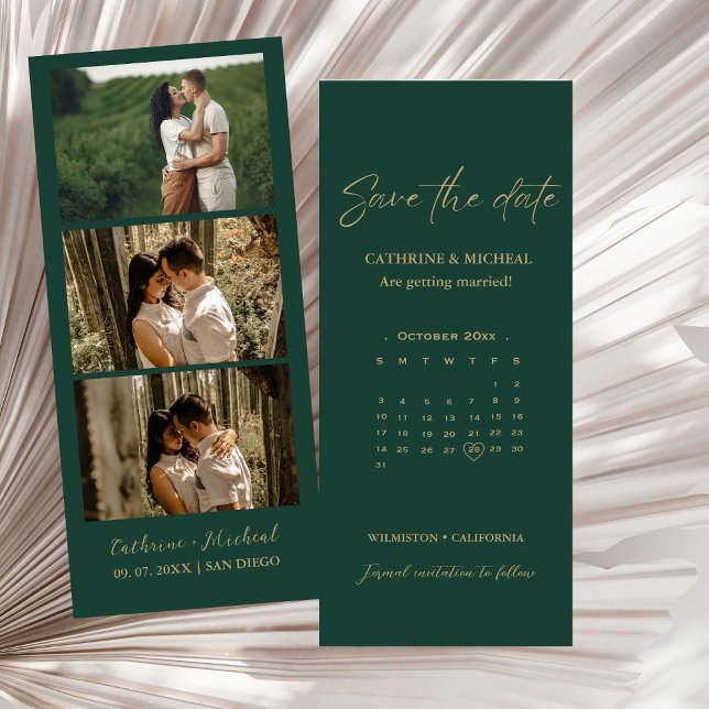 Reserve A Data Calendário Casamento Fotografia com base em strip- (Criador carregado)