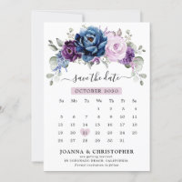 Calendário de Blooms Lilac do Marinho Roxo Dusty B