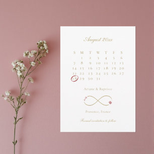 Reserve A Data Calendário de Casamento Felicidade Dupla Amor Infi