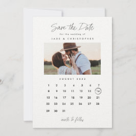 Reserve A Data Calendário de Fotografia de Casamento com Tipograf