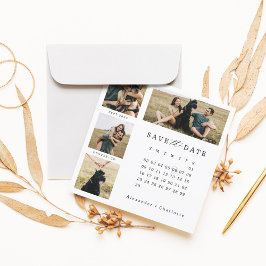 Reserve A Data Calendário de Na moda da Colagem de Fotos Mínima M
