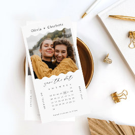 Reserve A Data Calendário de Na moda de Foto Retroativa Mínima Mo