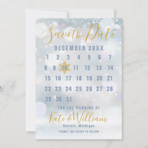 Reserve A Data Calendário dos Primeiros Flocos de Neve Salvar a D