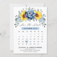 Calendário Floral Peônia Slate Azul Empoeirado Gir
