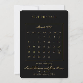 Reserve A Data Calendário Minimalista de Salve a Data