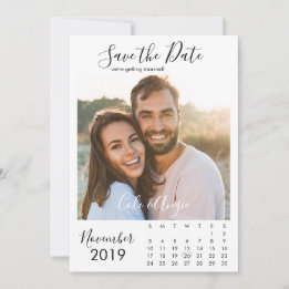 Reserve A Data Calendário Minimalista Salve o Dia com Foto