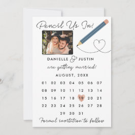 Reserve A Data Calendário Moderno "Lápis-nos"