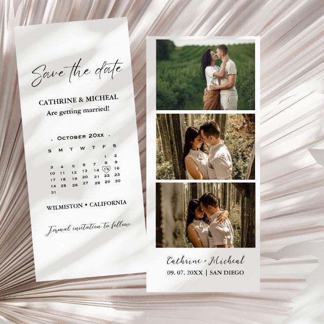 Reserve A Data Calendário Quadro de tira de foto de casamento Sal (Criador carregado)