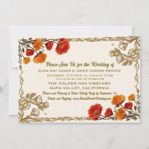 Reserve A Data California Poppy Vintage Botânica do Século XIX