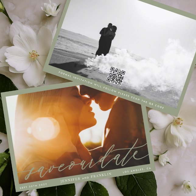 Reserve A Data Caligrafia de Fotografia do Código QR Verde da Sag (Criador carregado)