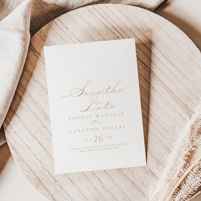 Reserve A Data Caligrafia Elegante Casamento Dourado Salvar A Dat (Criador carregado)