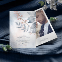 Caligrafia Floral Dusty Blue ID771