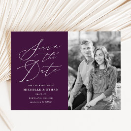 Reserve A Data Caligrafia Minimalista Roxa Foto