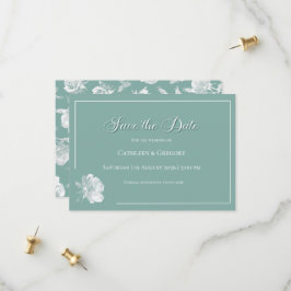 Reserve A Data Caligrafia Moderna Floral Verde Sage Casamento
