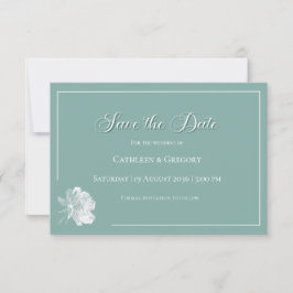 Reserve A Data Caligrafia Moderna Sage Verde Floral Casamento