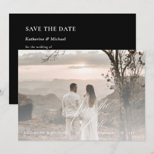 Reserve A Data Caligrafia Romântica: Adicionar Casamento Fotográf