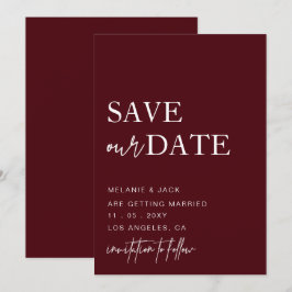 Reserve A Data Caligrafia Simples Burgundy Salva A Data