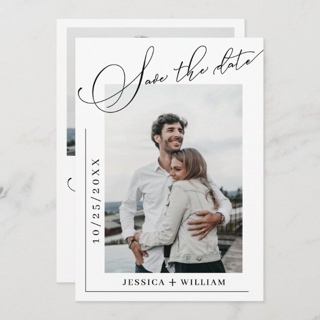 Reserve A Data Caligrafia Simplesmente Elegante Foto 2 (Frente/Verso)